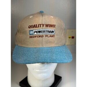 Vintage General Motors GM Powertrain Quality Wins Bedford Indiana Plant Hat Cap